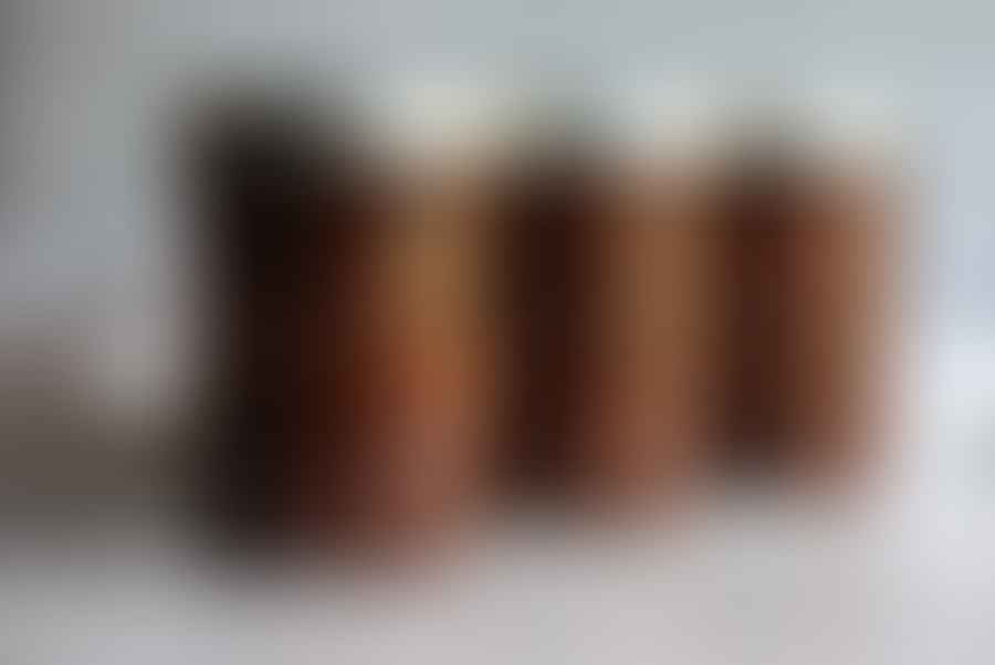 Variety of homemade canned baked beans in different flavors