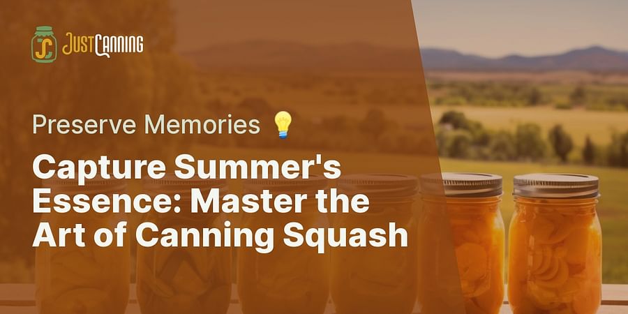 Capture Summer's Essence: Master the Art of Canning Squash - Preserve Memories π‘