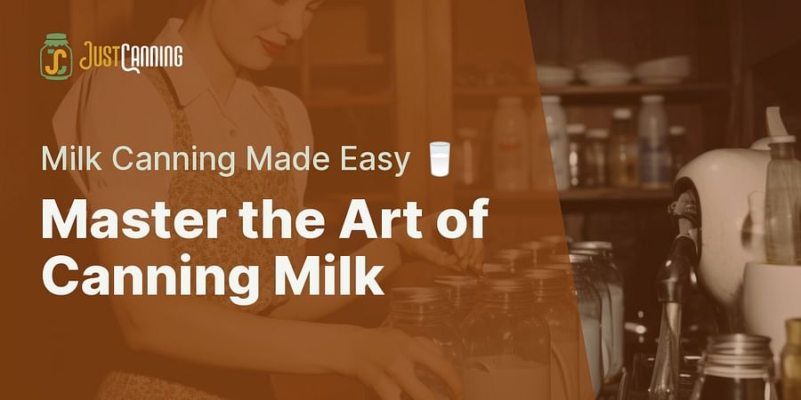 Master the Art of Canning Milk - Milk Canning Made Easy π₯